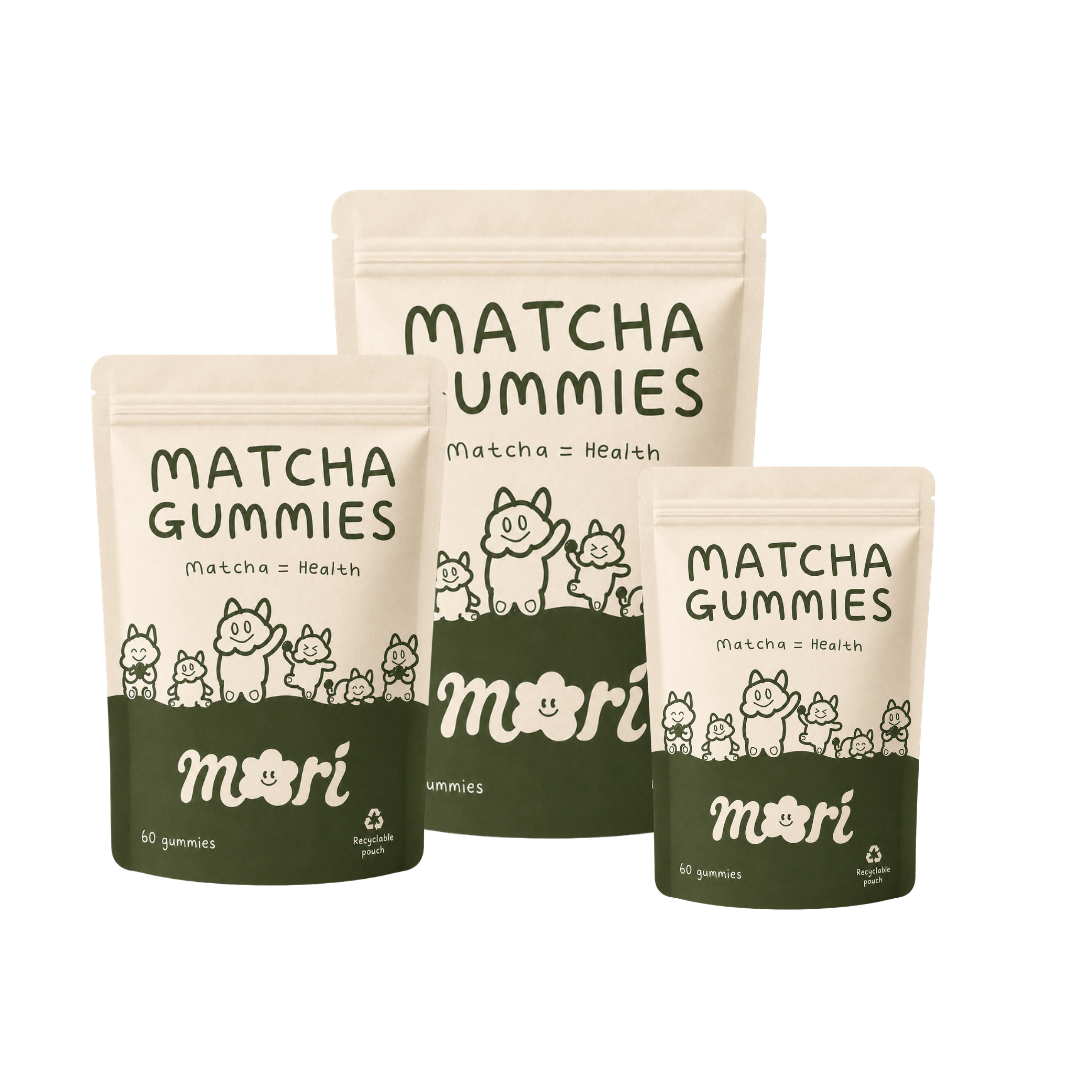 3 bags of mori matcha gummies